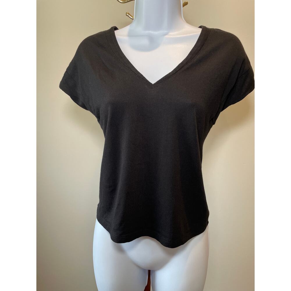 White House Black Market Pima Cotton Cap Sleeve Top Soft Breathable Style S